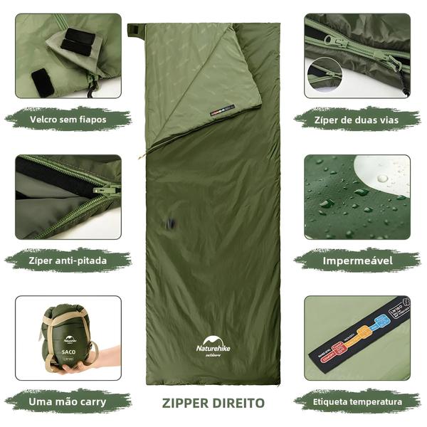 Imagem de Saco de Dormir de Algodão Ultraleve para Primavera/Verão - Ideal para Camping e Hiking