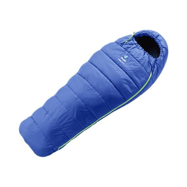 Imagem de Saco de dormir Deuter STARLIGHT tem o design feito para crianças e se adapta perfeitamente em mulheres mais baixas Azul