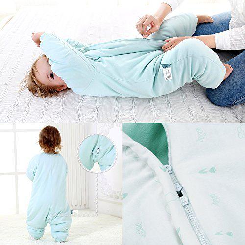 Imagem de Saco de dormir do bebê com os pés inverno, cobertor vestível com pernas, saco para a criança engrossar 2,5 TOG (2T-4T ano, grande)