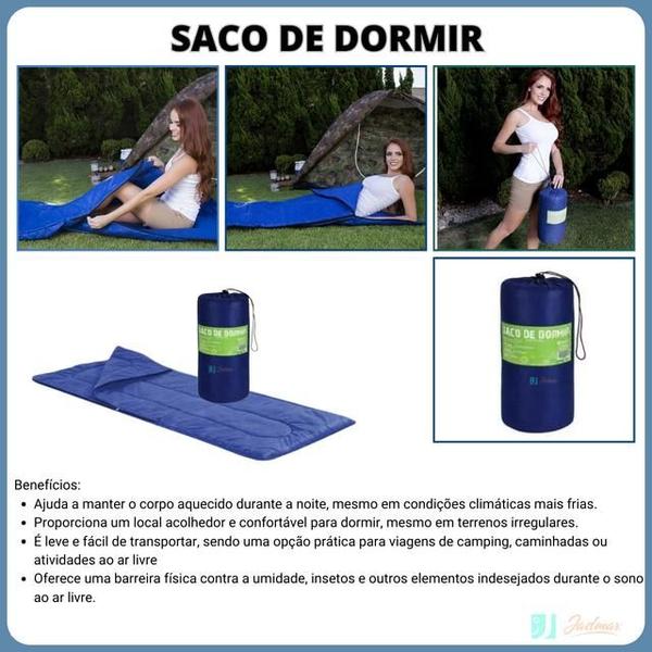 Imagem de Saco de Dormir FA Maringá Solteiro 75x192 - Leve e Fácil de Transportar - Ideal para Viagens -Acampamentos - Pesca