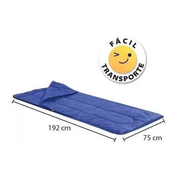 Imagem de Saco de Dormir FA Maringá  Solteiro - Acompanha Bolsa de Transporte - Ideal para Viagens -Acampamentos - Pesca 