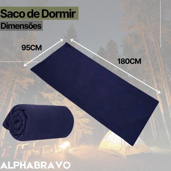 Imagem de Saco de Dormir Fleece Sleeping Bag Camping Acampamento Portátil Inverno Solteiro Adulto