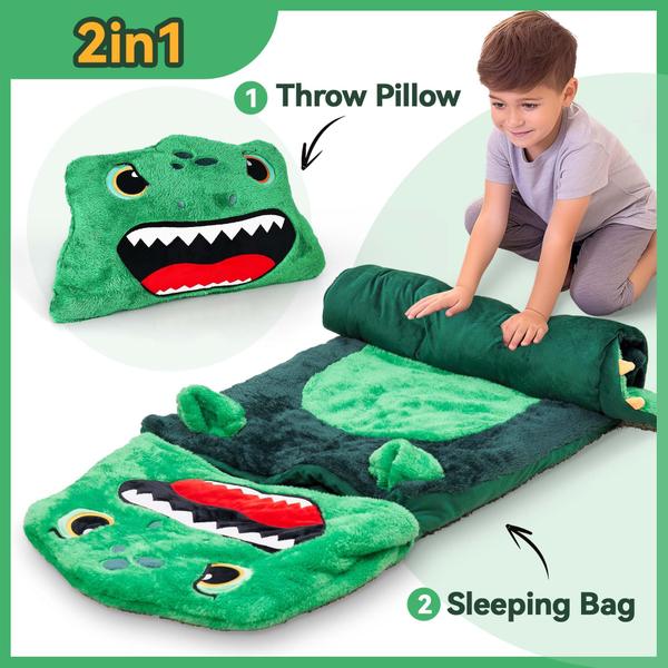 Imagem de Saco de dormir iPlay iLearn Kids Dinosaur Toddler Boy de 1 a 8 anos