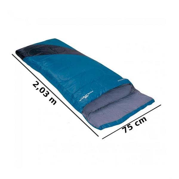 Imagem de Saco de Dormir Liberty Envelope 4 C a 10 C Azul com Preto  Nautika 