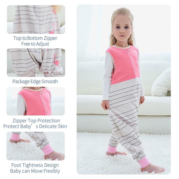 Imagem de Saco de dormir MICHLEY Toddler com pés sem mangas 1-3T rosa