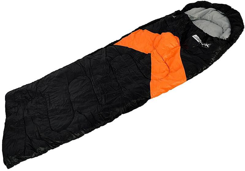 Imagem de Saco de Dormir Nautika Viper Preto e Laranja + Isolante Térmico Azteq Isomat Aluminizado