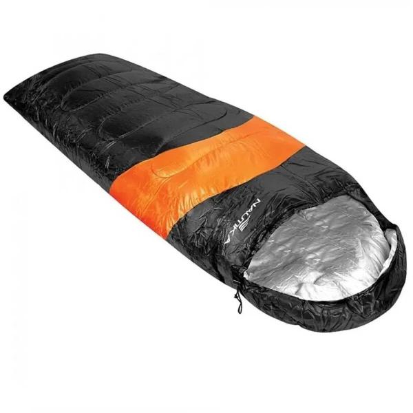 Imagem de Saco de Dormir Nautika Viper Solteiro 2,10m para Camping 5c à 12c Ntk com Bolsa de Transporte Laranja com Preto