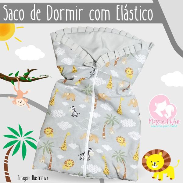 Imagem de Saco de Dormir para Bebê Inverno Estampado Acolchoado com Zíper 100% Algodão - Mãe e Filho