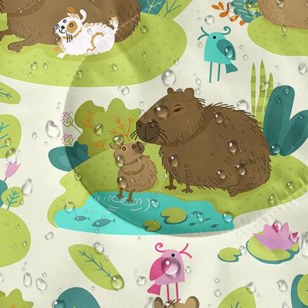 Imagem de Saco de dormir QOOMO Capybara Animals 3 Season Waterproof 0C