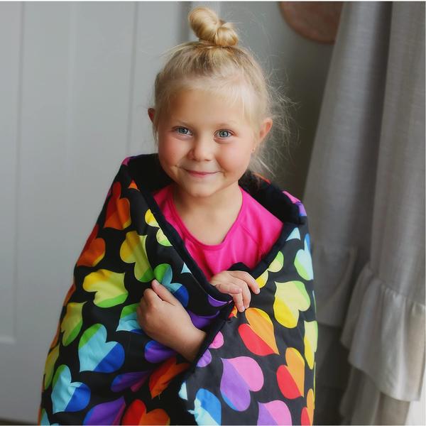 Imagem de Saco de dormir Wildkin Kids Rainbow Hearts Cotton Blend