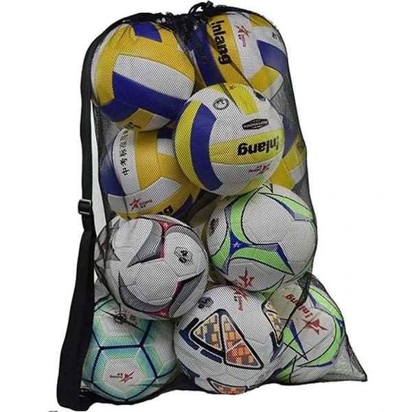 Imagem de Saco de esportes de grande capacidade, malha ombro saco para armazenamento, basquete, futebol, 1 pc