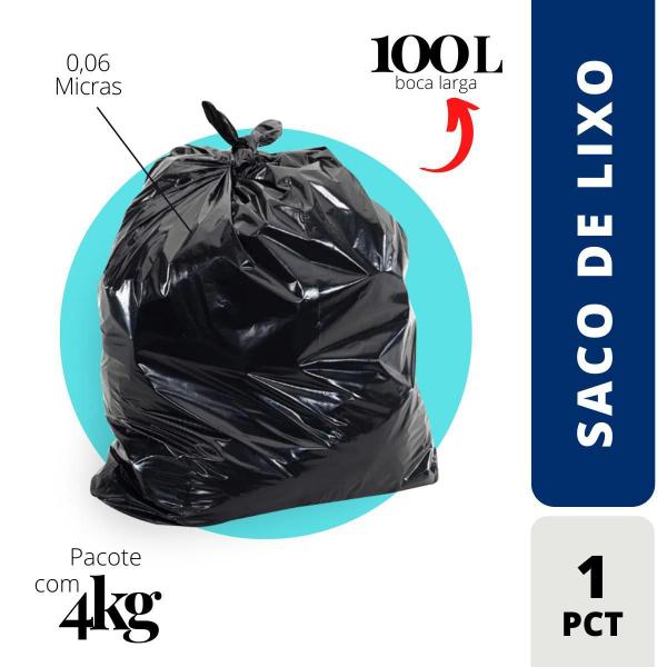 Imagem de Saco De Lixo 0,06 Resistente Com 4Kg -