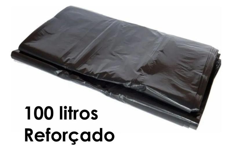 Imagem de Saco de lixo 100 litros super reforçado grosso c/ 200 un