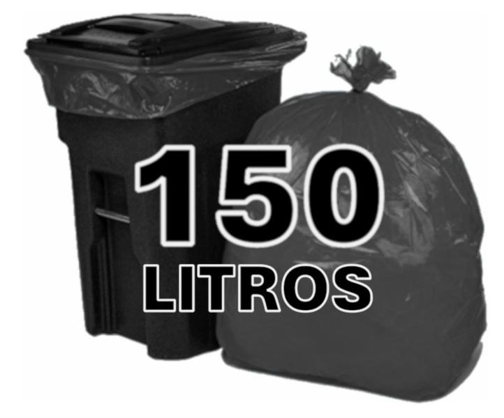 Imagem de Saco de lixo 150 litros super reforçado grosso c/ 100 un