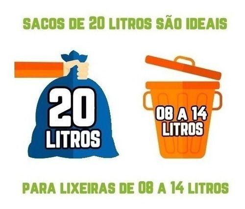 Imagem de Saco De Lixo 20 Litros 100Un Preto Reforçado