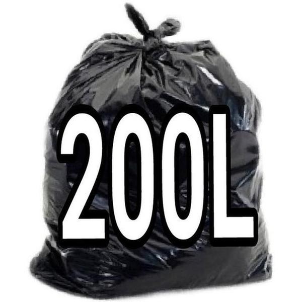 Imagem de Saco De Lixo 200 Litros Preto 100Un Resistente