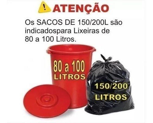 Imagem de Saco De Lixo 200 Litros Preto Super Reforçado