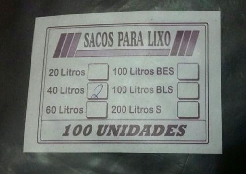 Imagem de Saco De Lixo 40 Litros Reforçado Com 100 Unidades