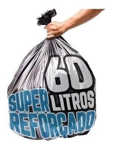 Imagem de Saco De Lixo 60 Litros 100Un Preto Super Reforçado