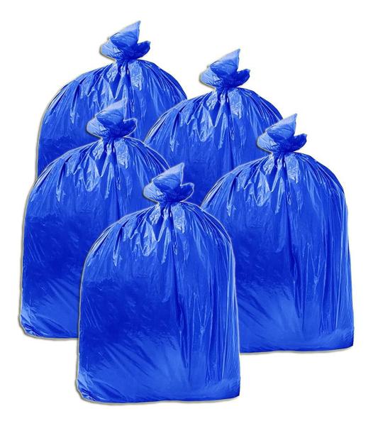 Imagem de Saco De Lixo Azul 40l Pacote Com 100 Kit 5