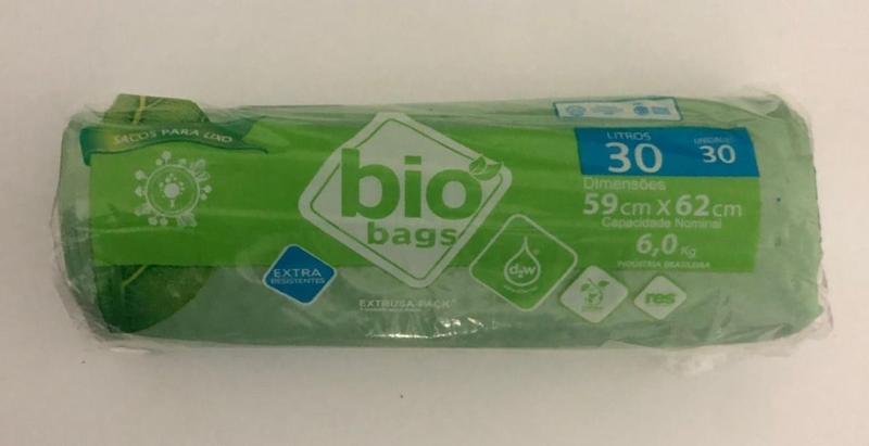 Imagem de Saco De Lixo Biodegradavel - Verde - 30l - 60unid Biobags 