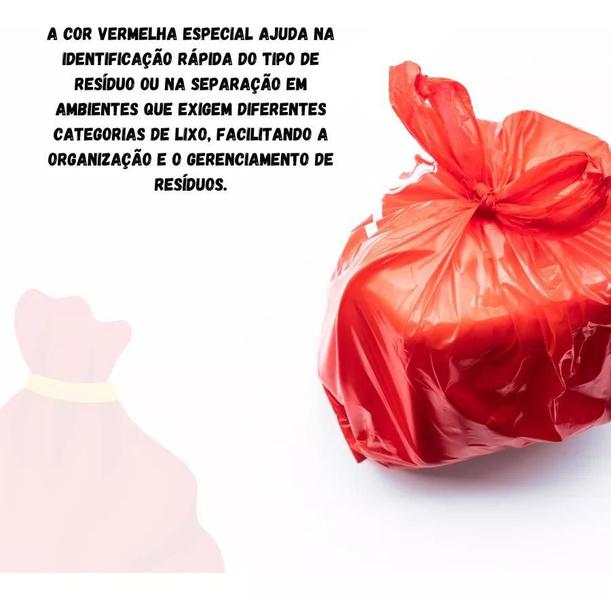 Imagem de SACO DE LIXO ESPECIAL 40L 45X55CM BAY PLASTIC - Vermelho C/ 200un