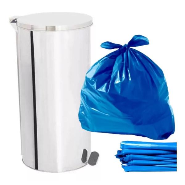 Imagem de SACO DE LIXO ESPECIAL 60L 45X55CM BAY PLASTIC - Azul C/ 100un