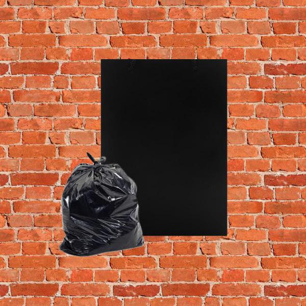 Imagem de Saco De Lixo Forte Preto 100 Litros P7 90Cm X 90Cm 100 Uni