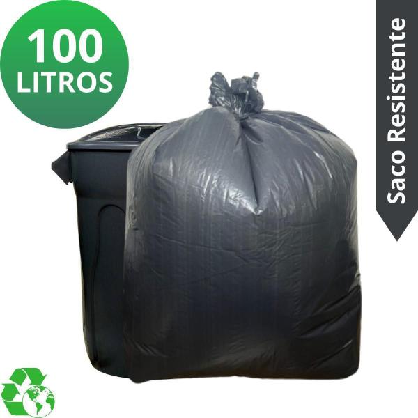 Saco De Lixo Leve 100L Preto Pacote Com 100 Unidades - Embalatudo Imagem de Saco De Lixo Leve 100L Preto Pacote Com 100 Unidades