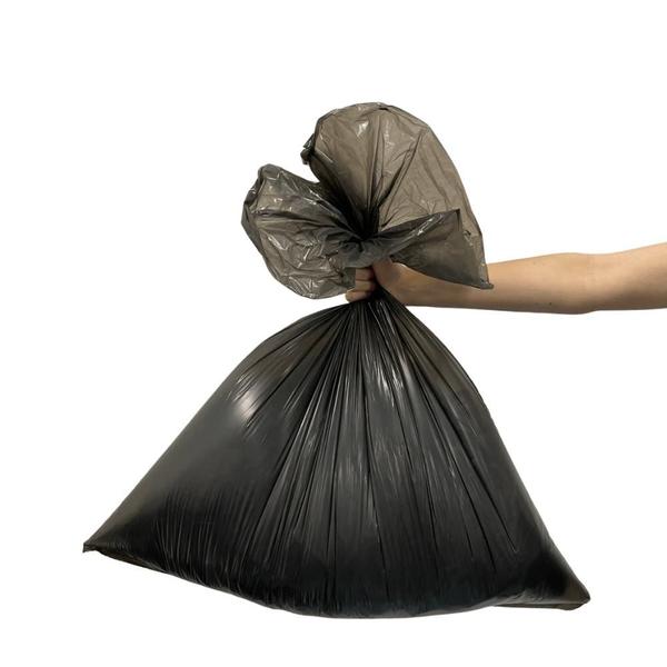 Imagem de Saco de lixo preto 110 litros Rolo reciclado Econômico Zibag com 100 unidades