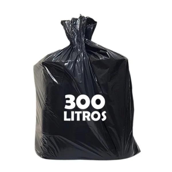 Imagem de Saco de Lixo Preto 300 Litros com 100 unidades