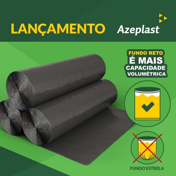 Imagem de Saco de lixo preto 40 litros Rolo reciclado Econômico Zibag com 100 unidades