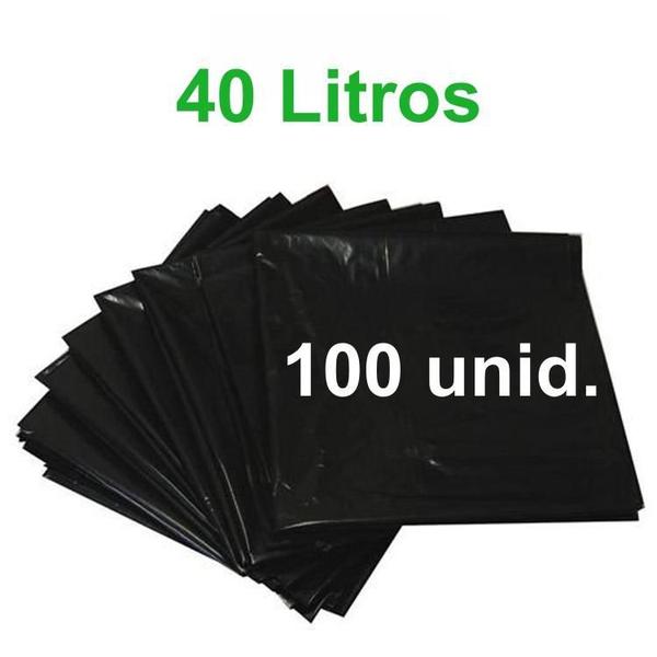 Imagem de Saco De Lixo Preto 40L Pesado Bayplastic Com 100 Unidades