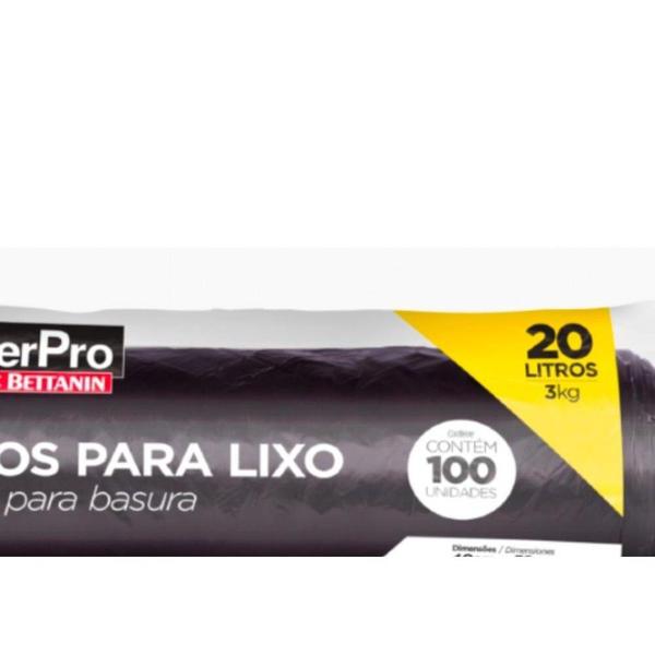 Imagem de Saco De Lixo Superpro Bettanin 20L 40X50Cm Preto Com 100 Pecas