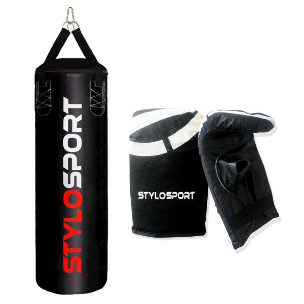 Saco De Pancada 90 Cm Profissional + Luva Bate Saco Infantil - STYLO SPORT Imagem de Saco De Pancada 90 Cm Profissional + Luva Bate Saco Infantil