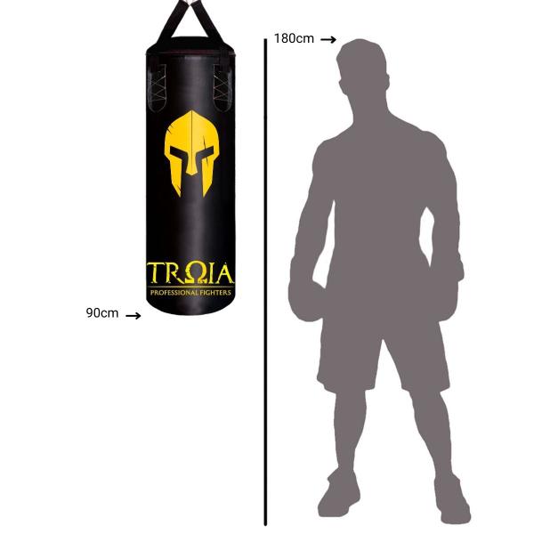 SACO DE PANCADA PROFISSIONAL + LUVA + SUPORTE (90cm) - TRÓIA SPORT Imagem de SACO DE PANCADA PROFISSIONAL + LUVA + SUPORTE (90cm)