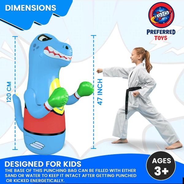 Imagem de Saco de pancadas inflável Preferred Toys Bop Bag Dinosaur 47"