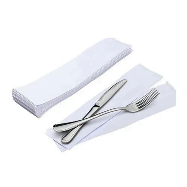Saco De Papel Branco Para Talher 7x25 1000 Und - SACO PLASTICO Imagem de Saco De Papel Branco Para Talher 7x25 1000 Und