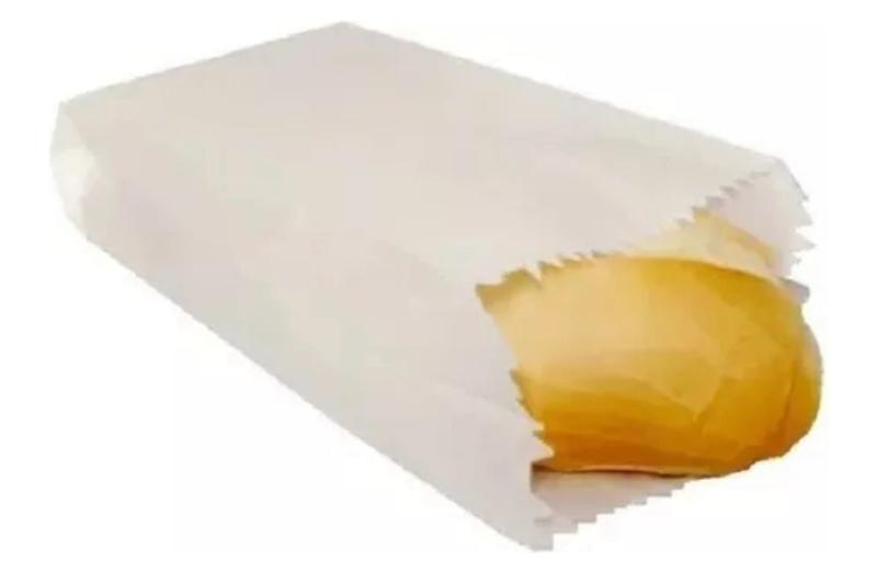 Imagem de Saco de papel kraft branco 3 kg p/ pao salgados c/ 1000 un