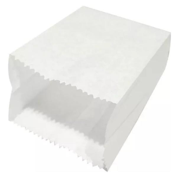 Imagem de Saco de papel kraft branco 3 kg p/ pao salgados c/ 500 un