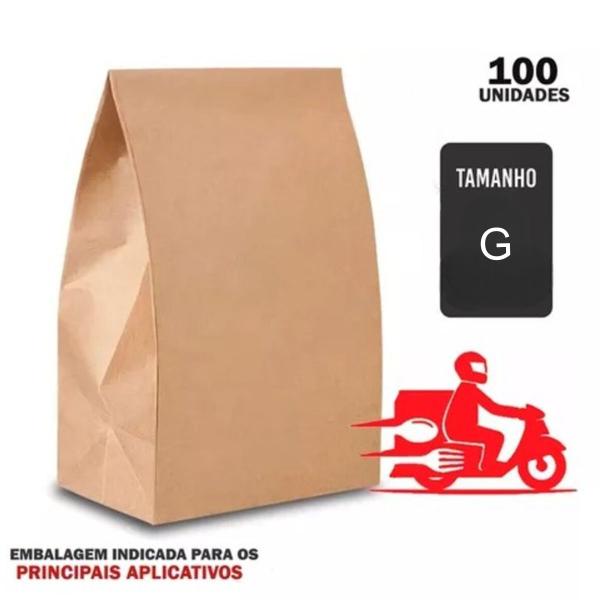 Imagem de Saco de Papel Kraft SOS Liso Grande para Delivery - G 24X15,5X31cm - pct 50 Unidades