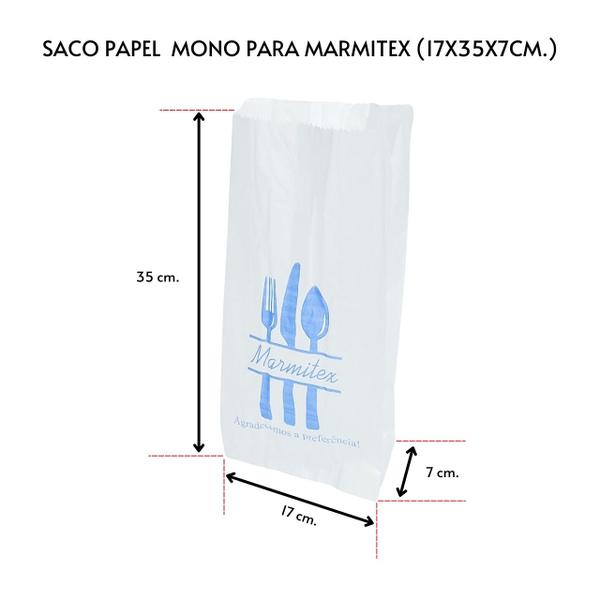 Imagem de Saco De Papel Para Marmitex Mono ou Kraft com 500 Unidades