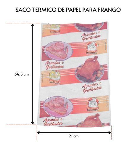 Imagem de Saco De Papel Térmico Acoplado Para Frango 50 Unidades