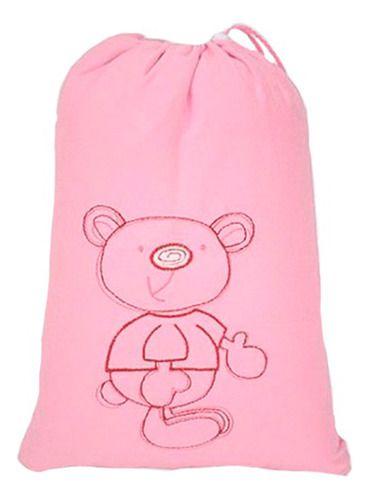 Imagem de Saco De Roupa De Bebê Suja E Limpa Impermeável Urso Passeio Bebes Praticidade Organização