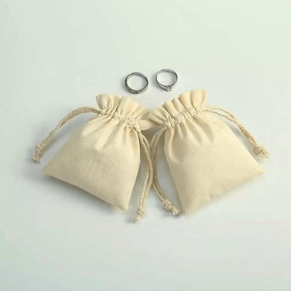 Imagem de Saco de tecido, algodão cru, embalagem, presente 08x10cm C/5