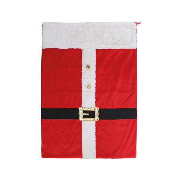 Imagem de Saco Decorativo de Natal - Roupa Noel com Sino - 70x50cm - 1 unidade - Cromus - Rizzo