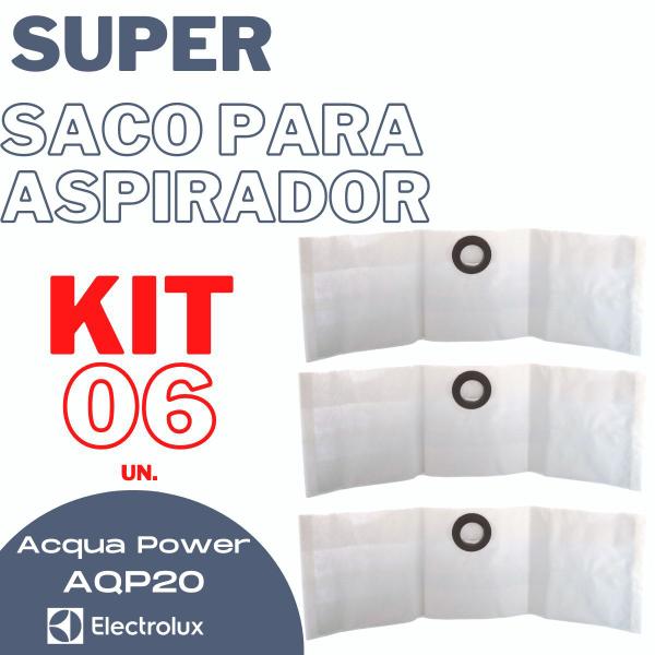 Imagem de Saco Descartável Aspirador Electrolux Acqua Power AQP20 1400W Kit c/06un