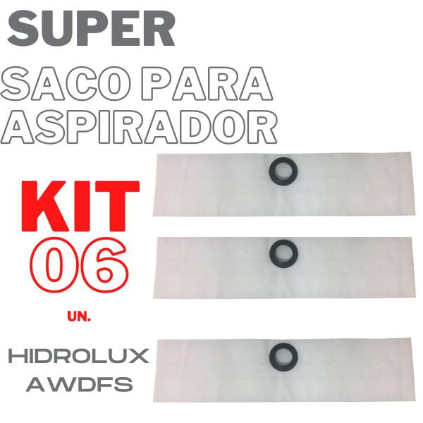 Imagem de Saco do Aspirador de Pó Electrolux Descartável Hidrolux AWDFS Refil Compatível 06 Unid.