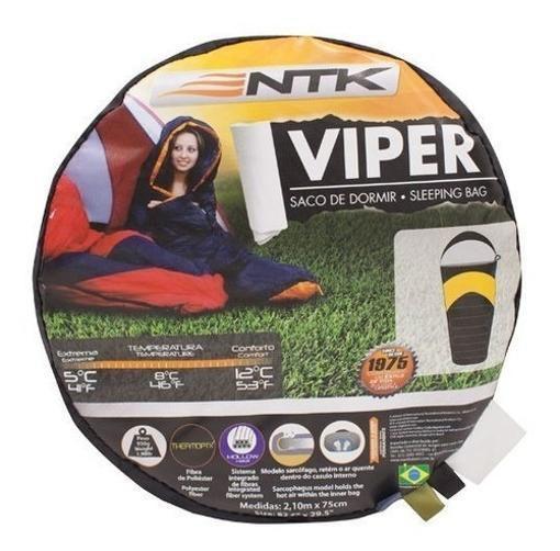 Saco Dormir Viper 5ºc A 12ºc - Preto E Verde - Nautika Imagem de Saco Dormir Viper 5ºc A 12ºc - Preto E Verde