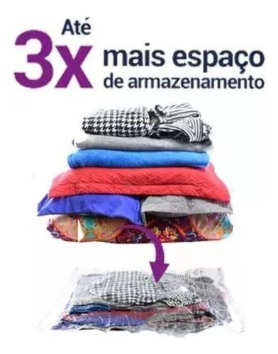 Imagem de Saco Embalagem A Vácuo Bag Organizador Roupa Viagem 60x80 Cm